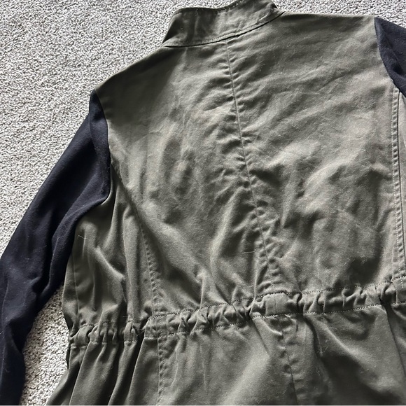 TORRID 00 0X XL Olive Green Twill Anorak Black Sleeves R $89 - Picture 7 of 11